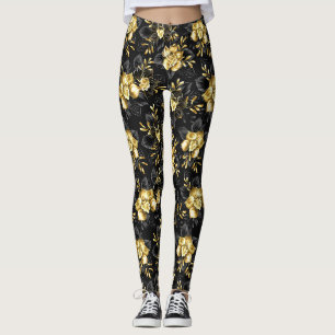 Seamless with jewellery orchids leggings