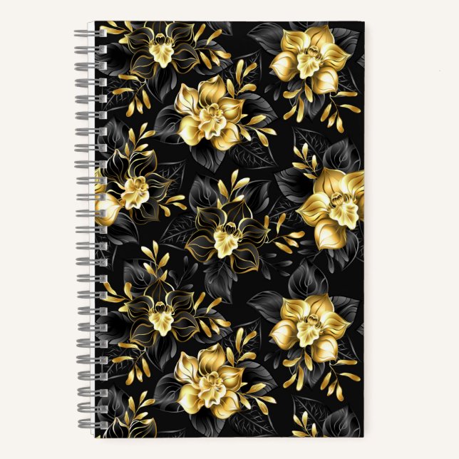 Seamless with jewellery orchids notebook (Front)