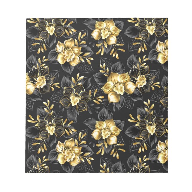 Seamless with jewellery orchids notepad (Front)
