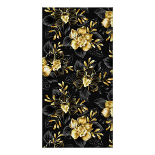 Seamless with jewellery orchids poster