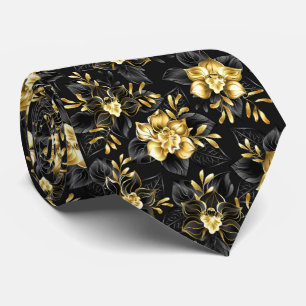 Seamless with jewellery orchids tie