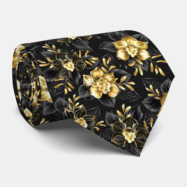 Seamless with jewellery orchids tie (Rolled)