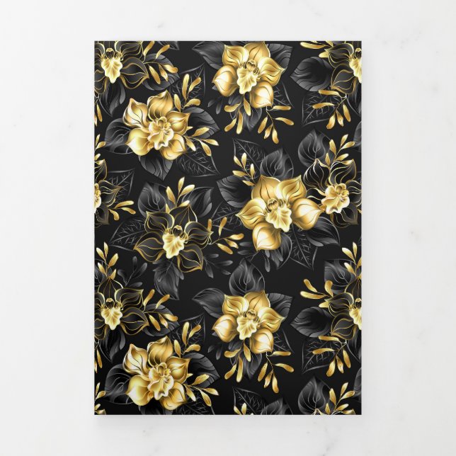 Seamless with jewellery orchids Tri-Fold programme (Cover)