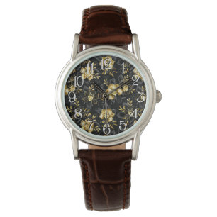 Seamless with jewellery orchids watch