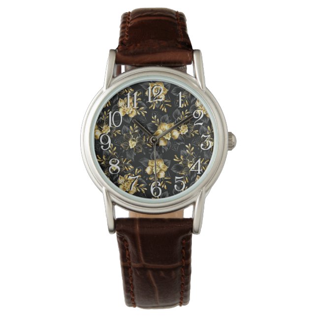 Seamless with jewellery orchids watch (Front)
