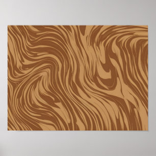 Seamless Wood Grain Vector Pattern  Poster