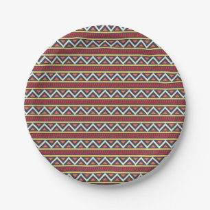 Seamless zigzag African seamless pattern Paper Plate
