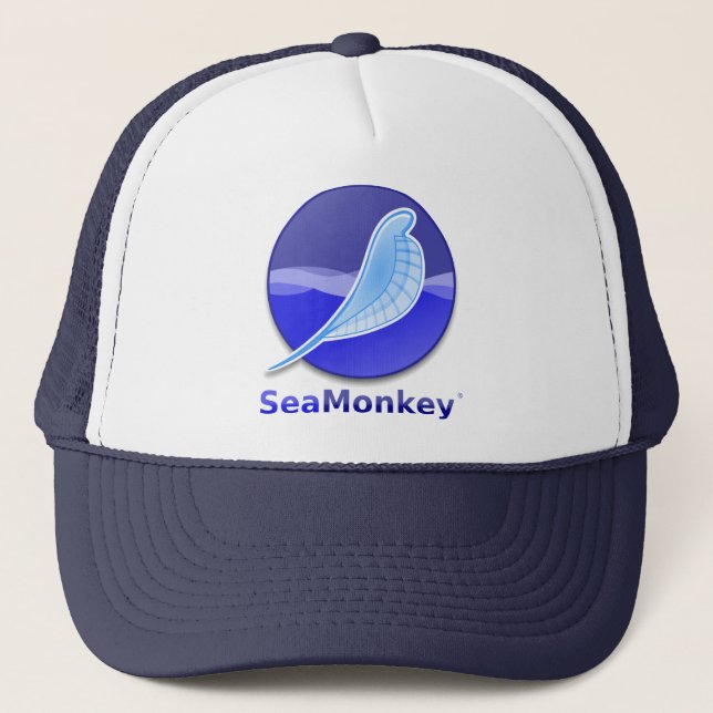 SeaMonkey Text Logo Trucker Hat (Front)