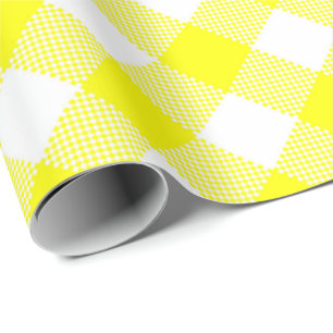 Seams Match: Yellow n White Gingham Wrapping Paper