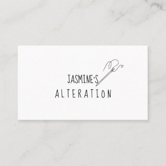 Seamstress Alterations, Tailoring, Tailor Business Card