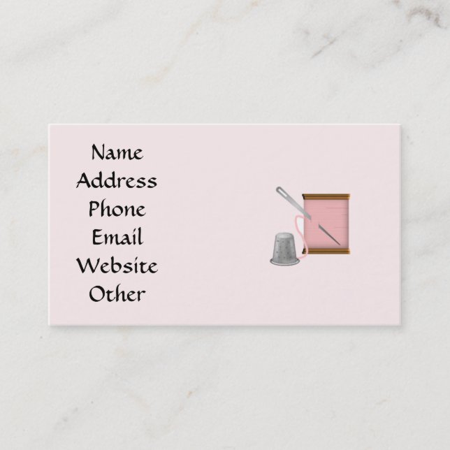 Seamstress Arts and Crafts Business Card (Front)