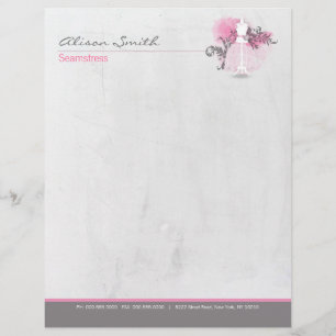 Seamstress Custom Letterhead
