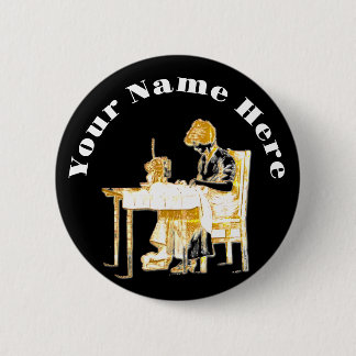 Seamstress design button