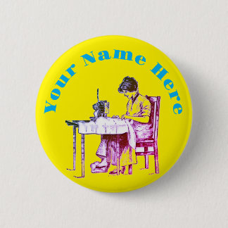 Seamstress design button