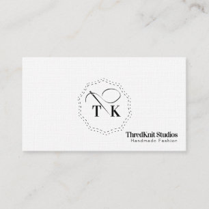 Seamstress Embroidery Tailor Fashion Needle Logo Business Card