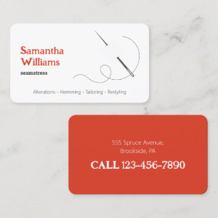 Seamstress Handmade Dressmaking Business Card