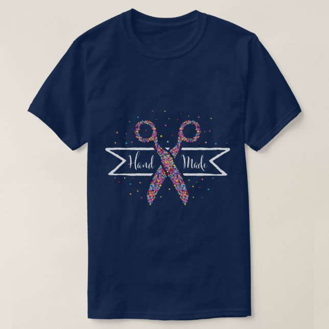 Seamstress Handmade Scissors Gift T-Shirt (Design Front)