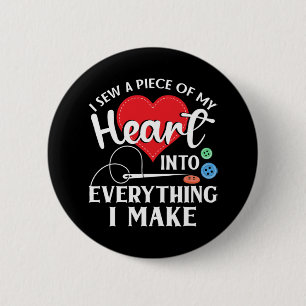 Seamstress Quilting Knitting 6 Cm Round Badge