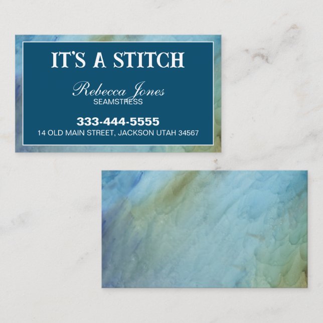 Seamstress, Sewing or any other company Business Card (Front/Back)