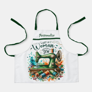 Seamstress Sewing Smock Sewing Machine Personalize Apron