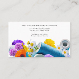 Seamstress sewing tailor dressmaker custom business card