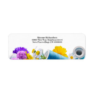 Seamstress sewing tailor dressmaker custom return address label
