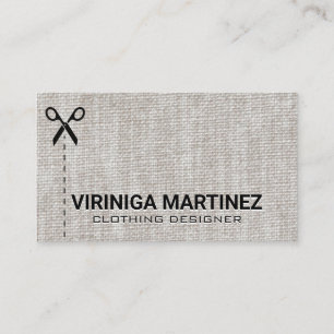 Seamstress Shears   Fabric Business Card