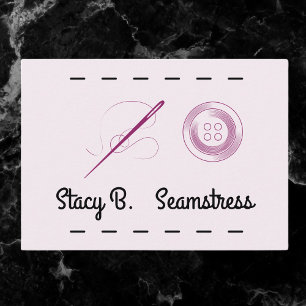 Seamstress Tailor Business Card