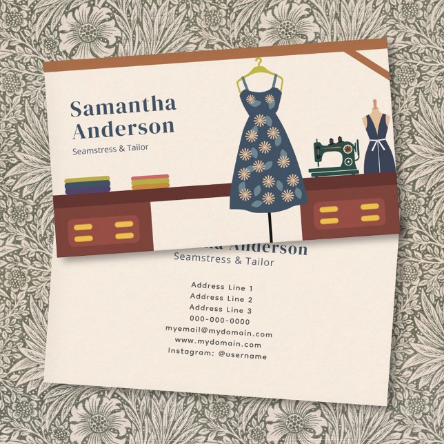 Seamstress & Tailor Business Card (Seamstress & Tailor Business Card)