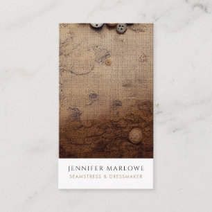 Seamstress Tailor Dressmaker Alterations Business Card