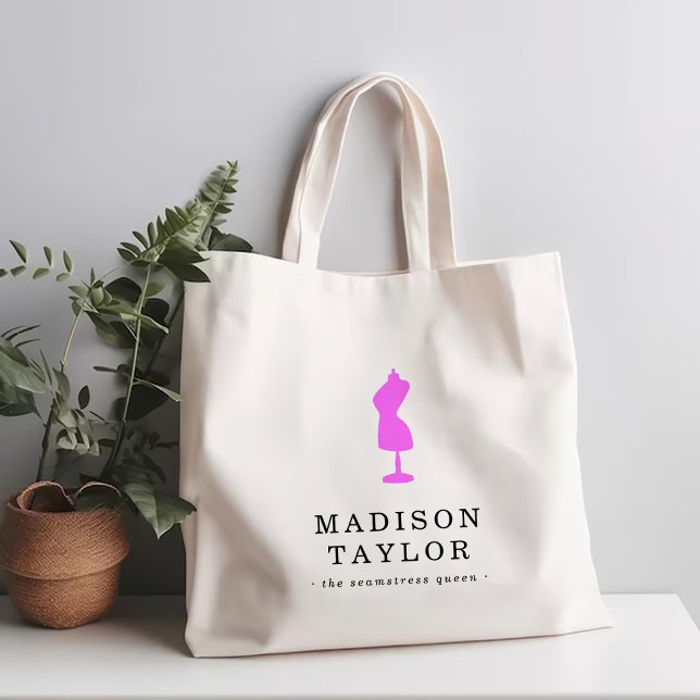 Seamstress Tailor | Pink Mannequin Tote Bag (Creator Uploaded)