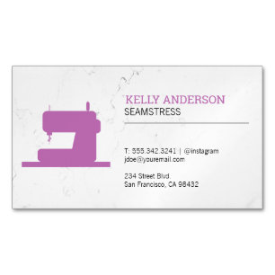 Seamstress Wardrobe Designer Magnetic Business Card