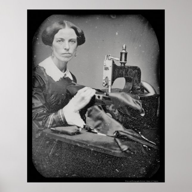 Seamstress Working Daguerreotype 1853 Poster (Front)