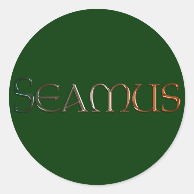 SEAMUS Name Branded Personalised Gift Stickers (Front)