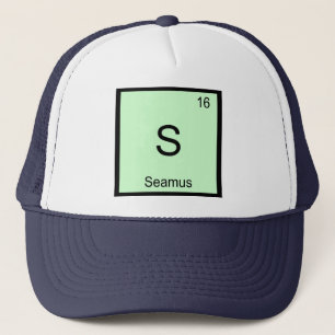 Seamus Name Chemistry Element Periodic Table Trucker Hat