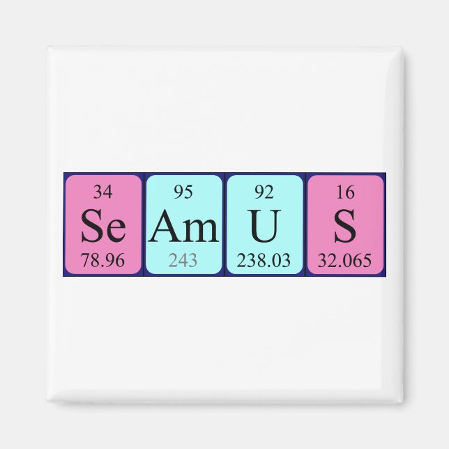 Seamus periodic table name magnet (Front)
