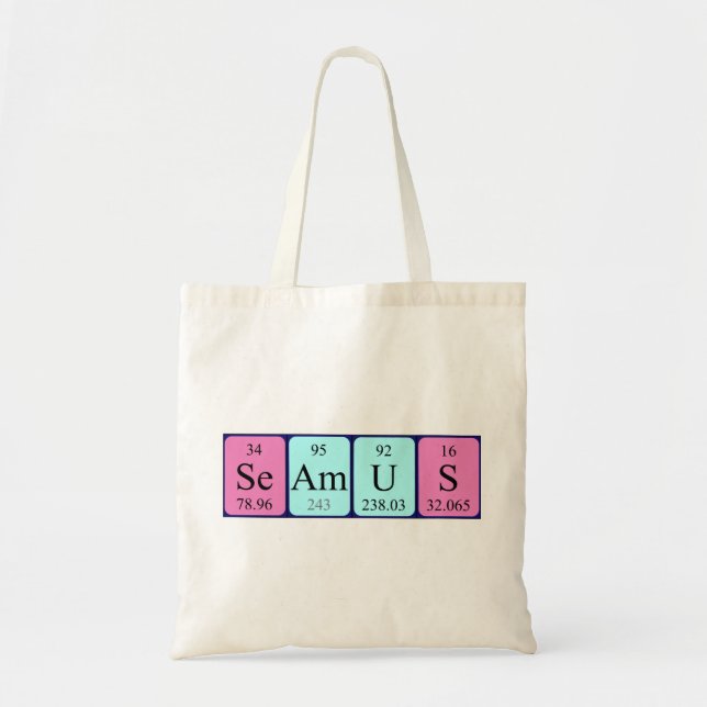 Seamus periodic table name tote bag (Front)