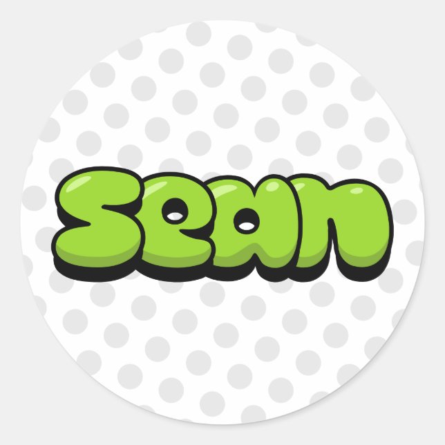 Sean Classic Round Sticker (Front)