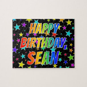 "SEAN" First Name, Fun "HAPPY BIRTHDAY" Jigsaw Puzzle