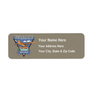 Seaplane Aviation Rated Return Address Label