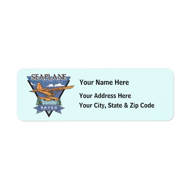 Seaplane Aviation Rated Return Address Label (Front)