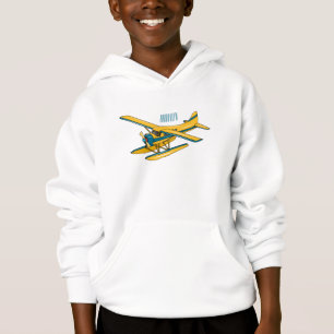 Seaplane cartoon illustration 