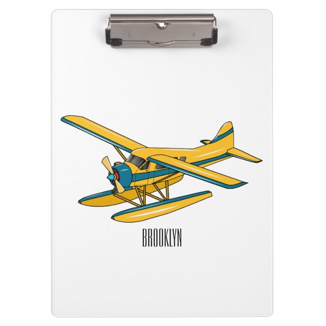 Seaplane cartoon illustration  clipboard (Front)
