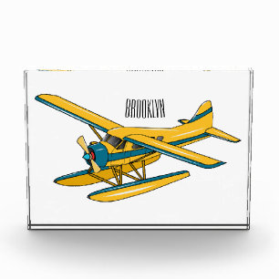Seaplane cartoon illustration  photo block