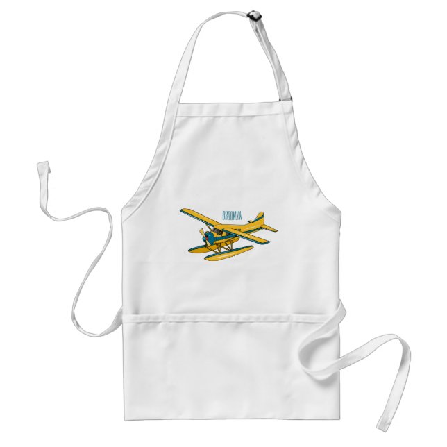 Seaplane cartoon illustration  standard apron (Front)