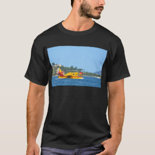 Seaplane taxiing on water. T-Shirt