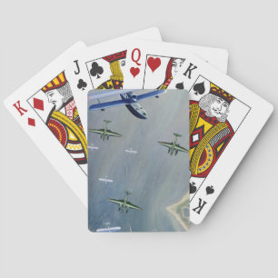 Seaplanes, 1933 (oil on canvas) playing cards