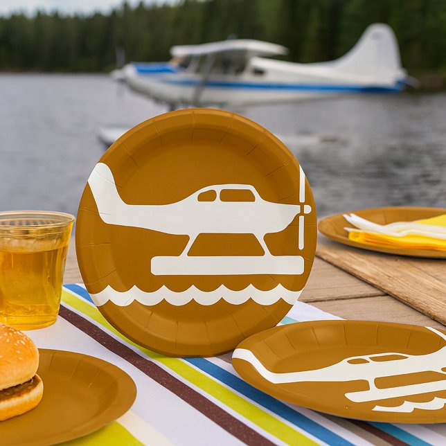 Seaplanes Sign Paper Plate (Creator Uploaded)