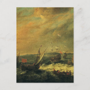 Seaport by Adam Willaerts Postcard