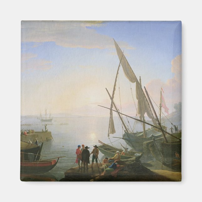Seaport with sunset magnet (Front)